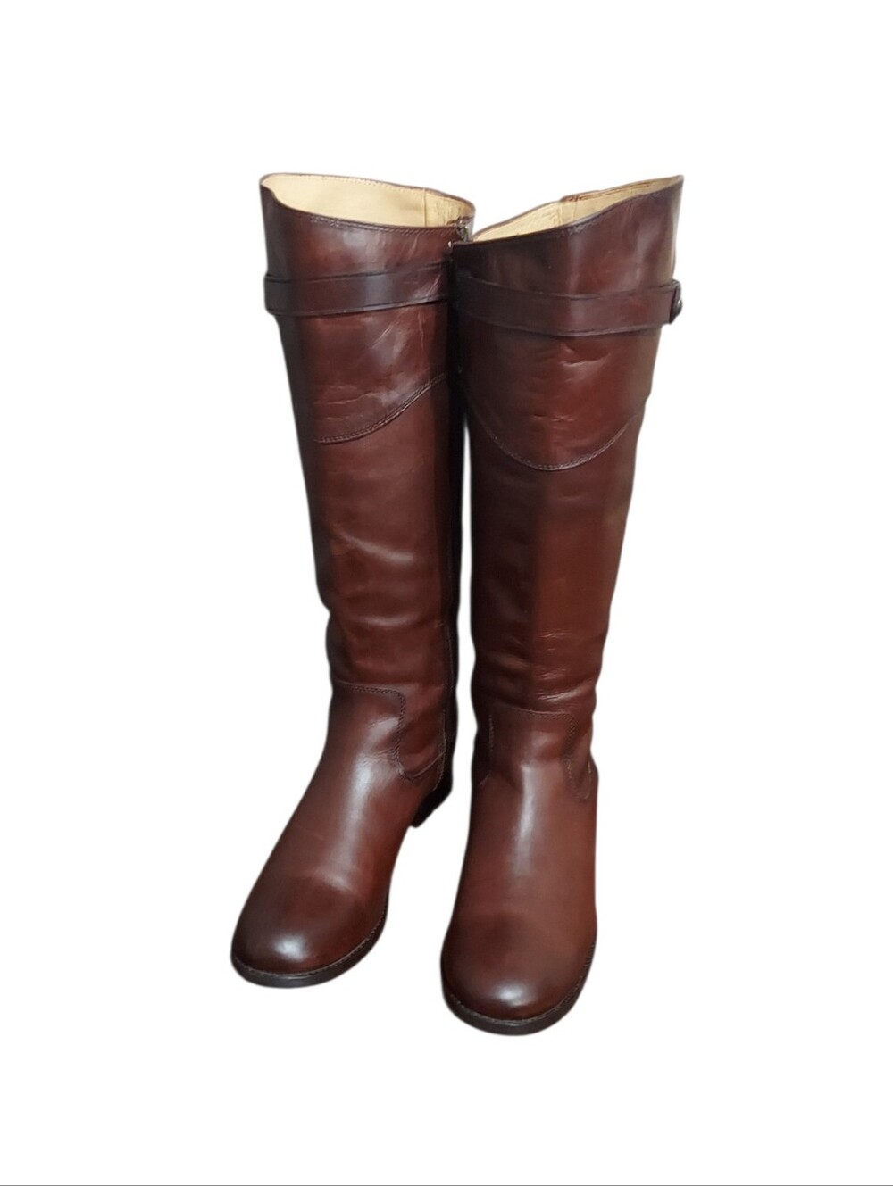 Frye Womens Molly Button Tall Leather Zip Boots Gently Loved Size 9B - Picture 5 of 14